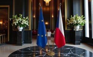 drapeau Tchequie et UE