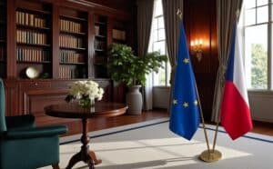 drapeau Tchequie et UE