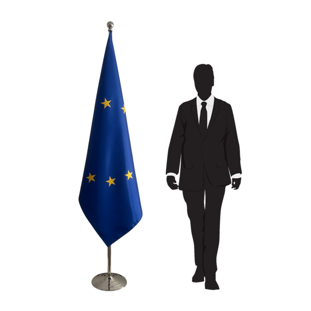 drapeau UE sur pied