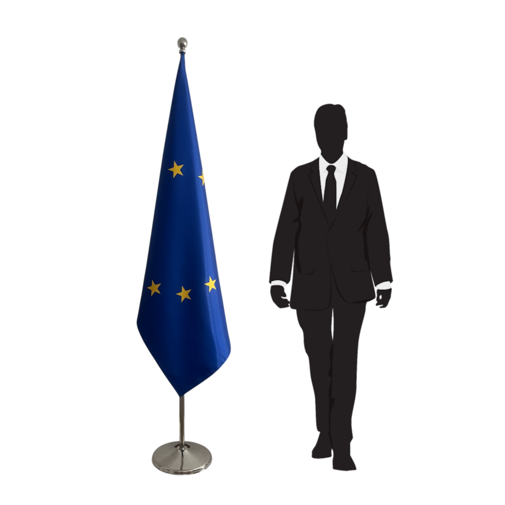 drapeau UE sur pied