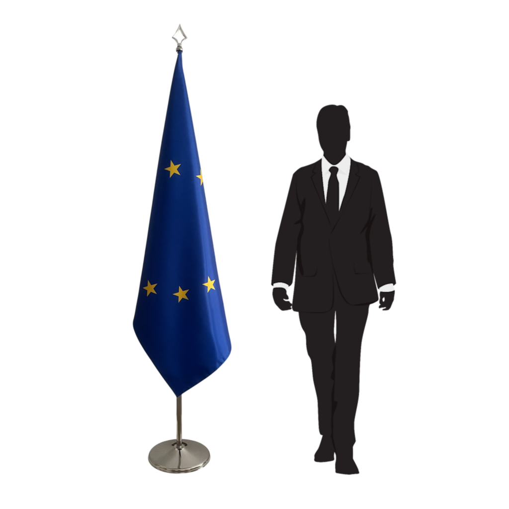 drapeau UE sur pied