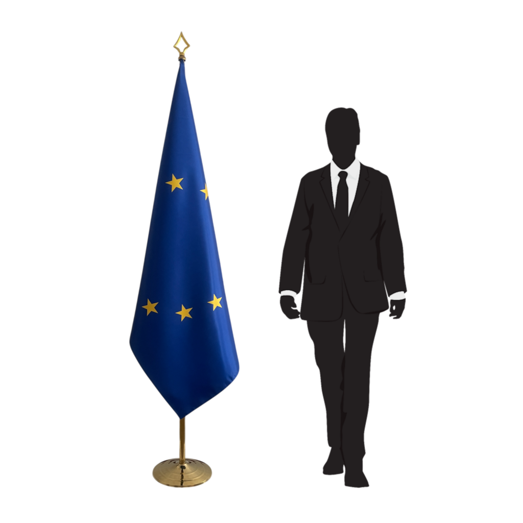 drapeau UE sur pied