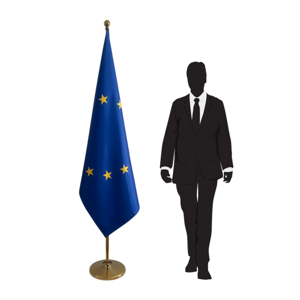 drapeau UE sur pied