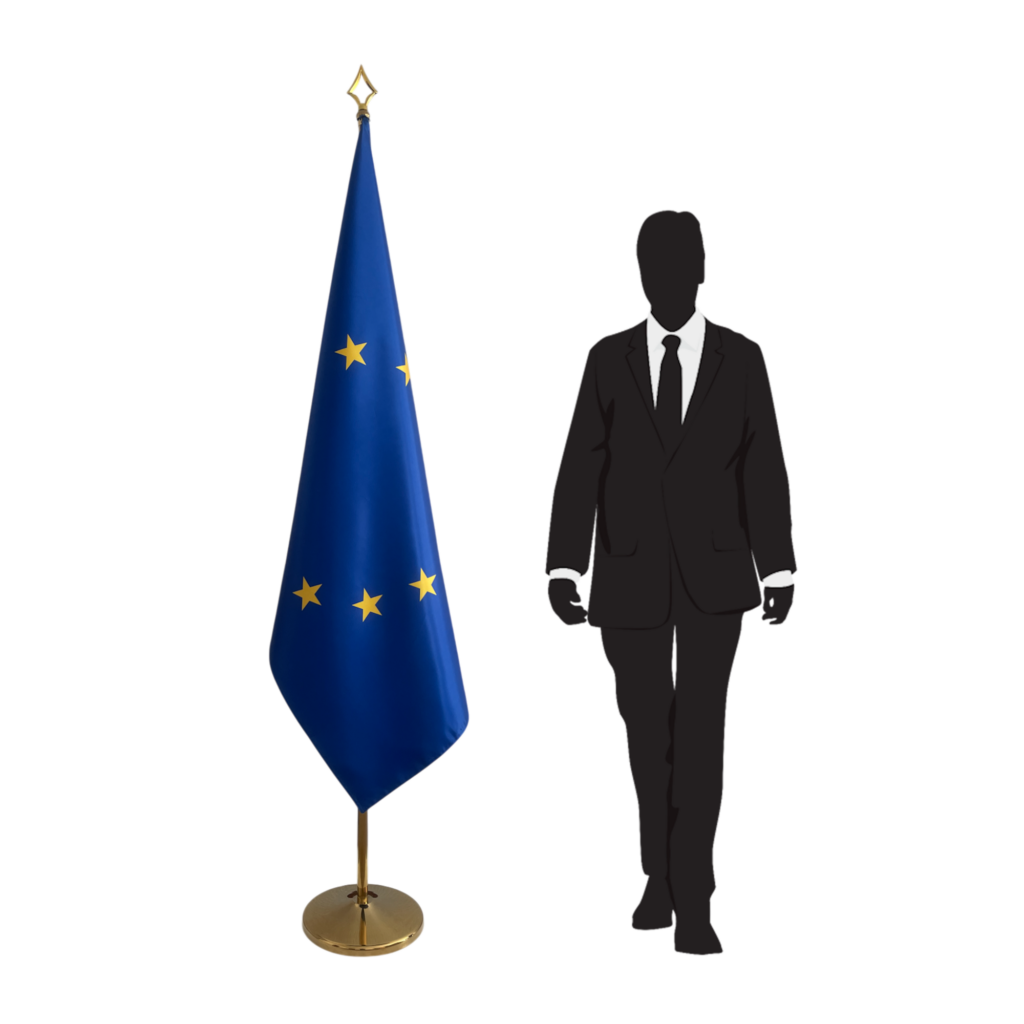 drapeau UE sur pied