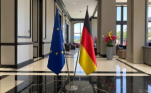 drapeau allemagne sur pied