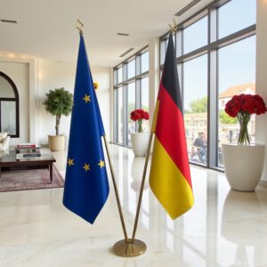 drapeau allemand sur hampe