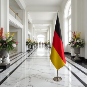 drapeau allemand avec socle