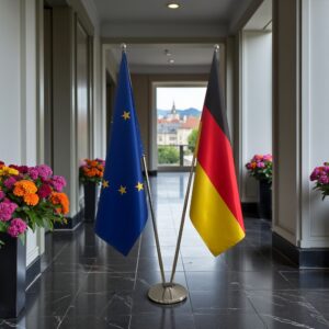 drapeau allemand avec socle