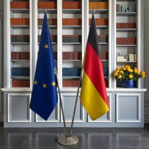 drapeau allemand avec socle