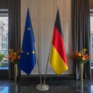 drapeau allemand avec socle