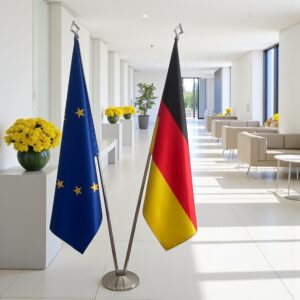 drapeau allemand avec socle