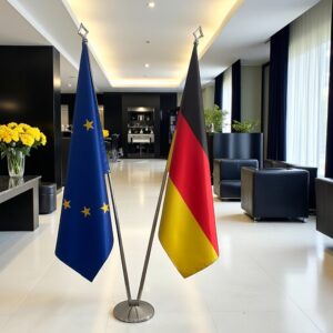 drapeau allemand avec socle