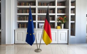 drapeau allemand avec socle