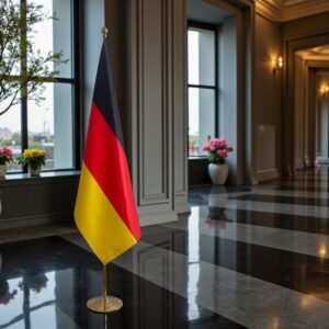 drapeau allemand sur hampe