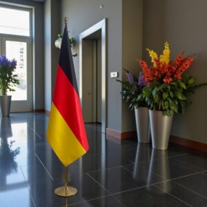 drapeau allemand sur hampe