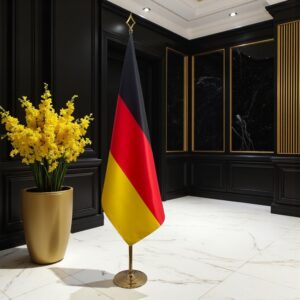 drapeau allemand sur hampe