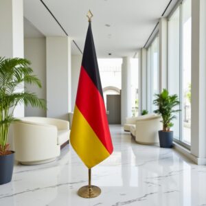 drapeau allemand sur hampe