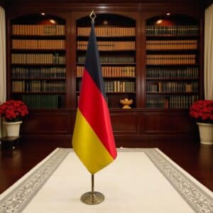 drapeau allemand sur hampe