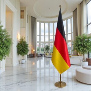 drapeau allemand sur hampe