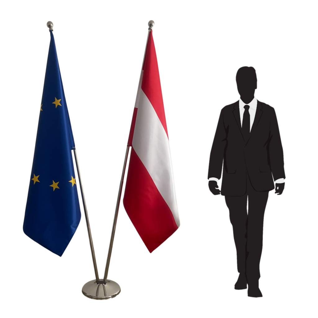 drapeau autriche sur pied