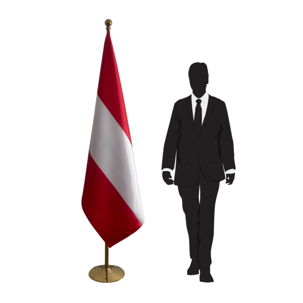 drapeau autriche sur pied