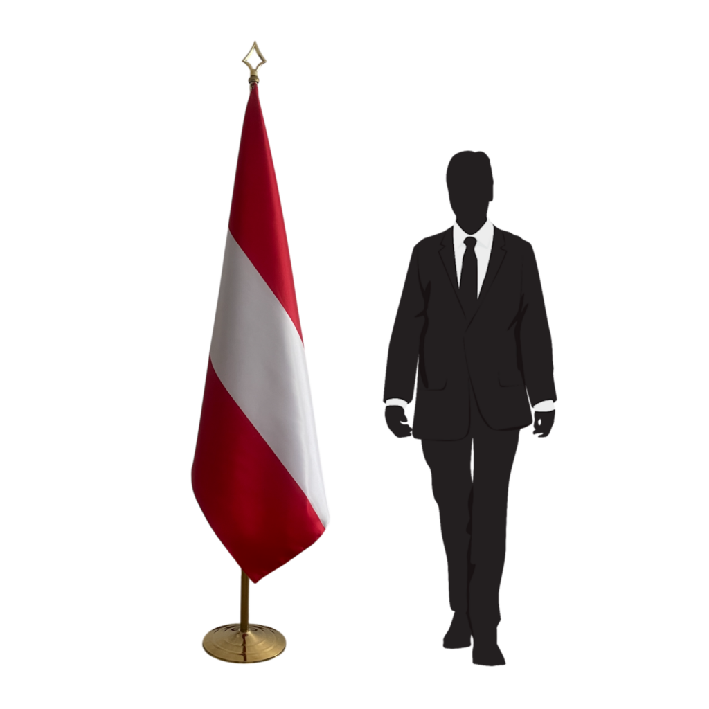 drapeau autriche sur pied