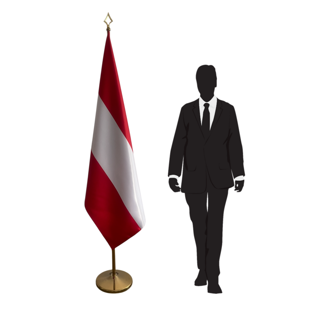 drapeau autriche sur pied