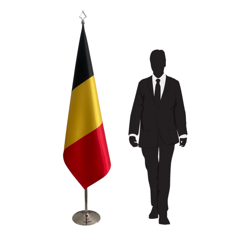 drapeau belge sur pied