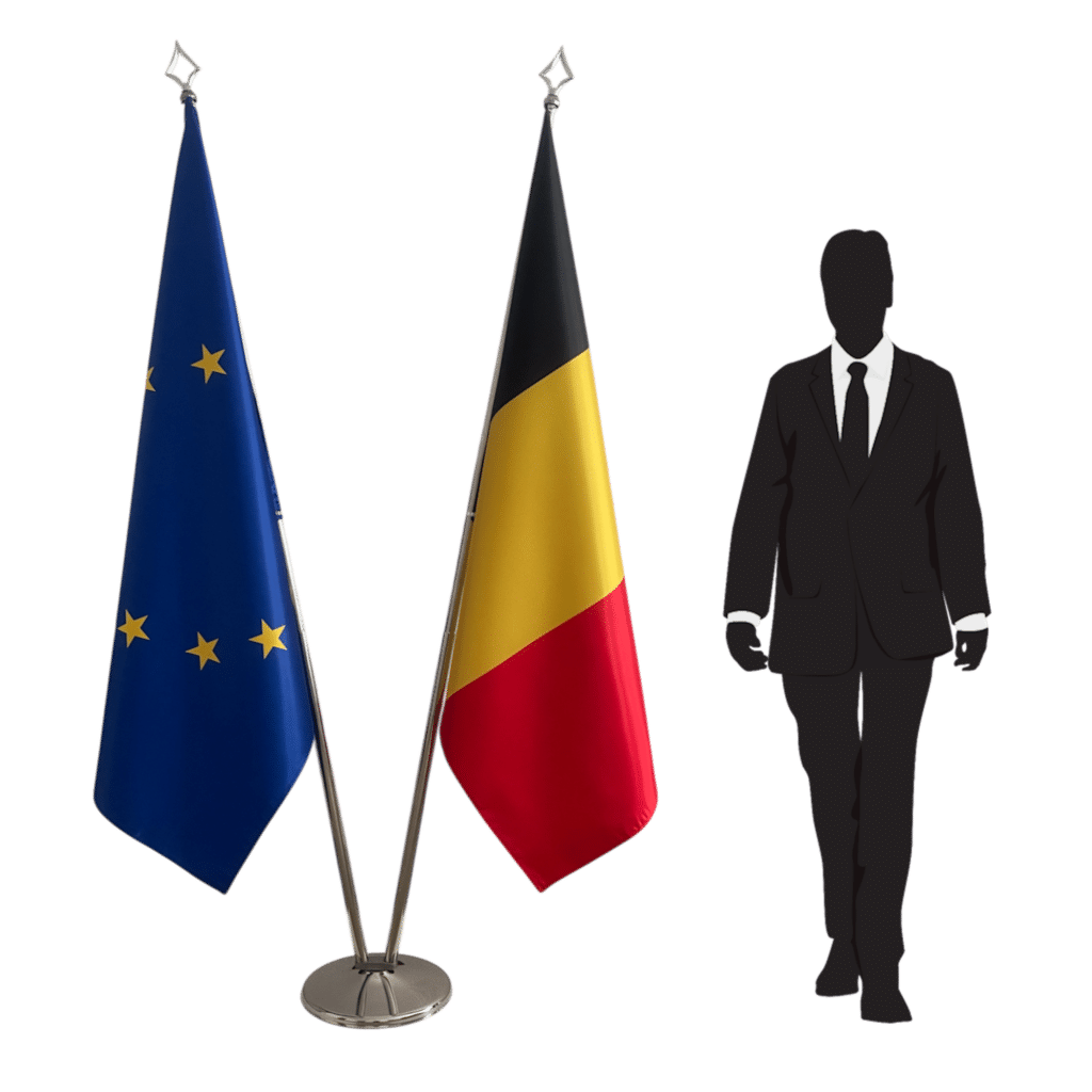 drapeau belge sur pied