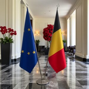 drapeau belgique sur pied