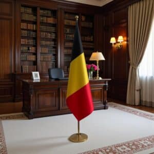 Drapeau de la Belgique avec pied