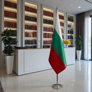 drapeau bulgarie avec hampe