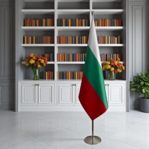 drapeau bulgarie avec hampe