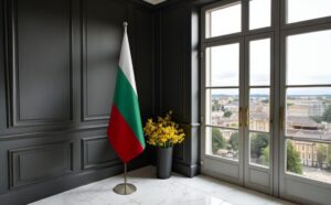drapeau bulgarie avec hampe