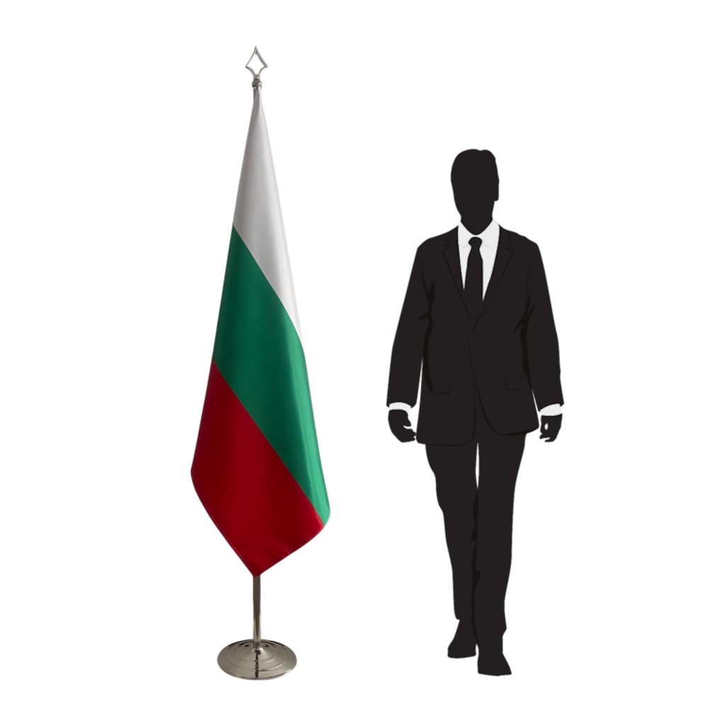drapeau bulgarie sur pied