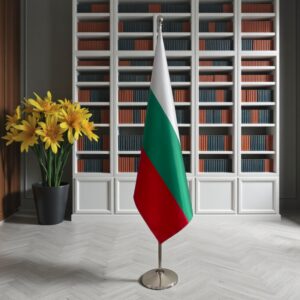 drapeau bulgarie avec pied
