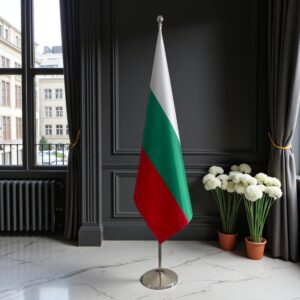 drapeau bulgarie avec pied