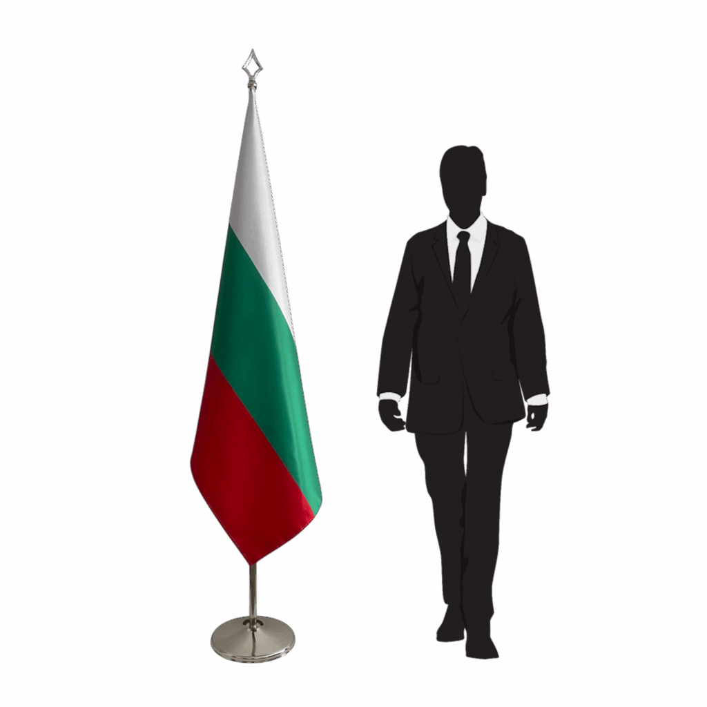 drapeau bulgarie sur pied