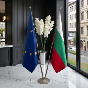 drapeau bulgarie sur socle
