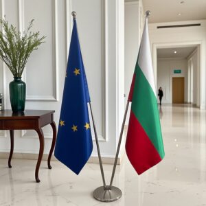 drapeau bulgarie sur socle