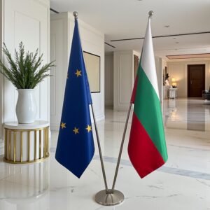 drapeau bulgarie sur socle
