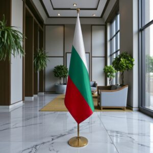 drapeau bulgarie avec mât