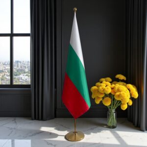 drapeau bulgarie avec mât