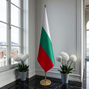 drapeau bulgarie avec mât