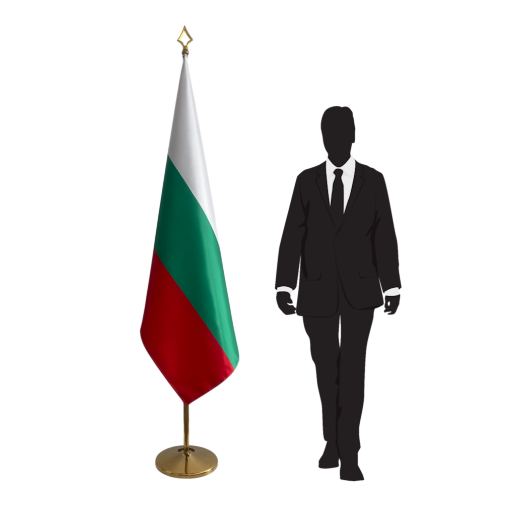 drapeau bulgarie sur pied