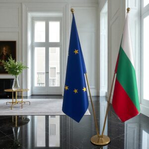 drapeau bulgarie avec mât