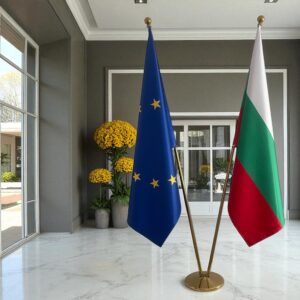 drapeau bulgarie avec mât