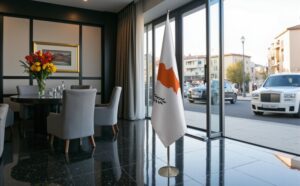 drapeau Chypre sur pied