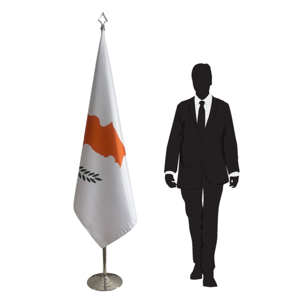 drapeau chypre sur pied