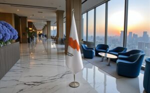 drapeau Chypre sur pied